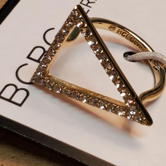 BCBGeneration Pave Triangle Ring, Size 7 - Picture 5 of 5